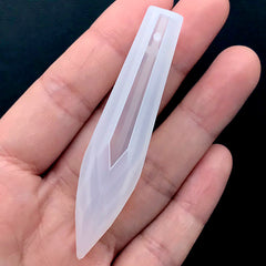 Faceted Quartz Point Silicone Mold | Pointed Crystal Shard Mould | UV Resin Jewellery Making | Epoxy Resin Craft Supplies (15mm x 63mm)