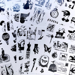 Stickers Vintage Scrapbooking, Scrapbooking Black Stickers