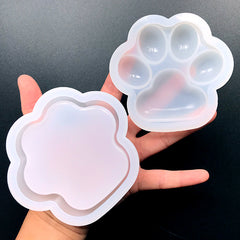 Cute Paw Trinket Box with Lid Silicone Mold | Kawaii Storage Box DIY | Jewelry Box Mould | Resin Home Decor Supplies (93mm x 85mm)