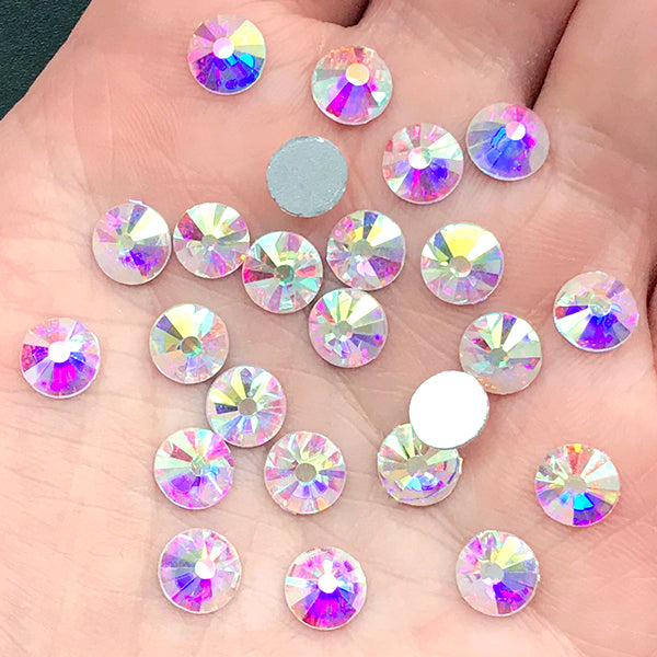 flat back glass beads