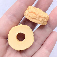 Miniature Donut Cabochon | Doughnut Resin Cabochons | Sweets Decoden | Kawaii Phone Case Decoration (2 pcs / 26mm)