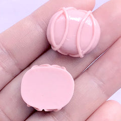 Faux Chocolate Cabochons | Fake Food Jewelry Making | Sweets Decoden | Kawaii Craft Supplies (2 pcs / Pink / 17mm x 20mm)