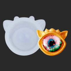 Gothic Devil Eye Silicone Mold | Demon Eye with Ear Mold | Evil Eye Cabochon DIY | Resin Art Supplies (31mm x 27mm)