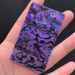 Iridescent Abalone Shell Sticker | Mother of Pearl Nail Art Sticker | Nacre Seashell Sticker | Resin Art Supplies (1 piece / Dark Purple)