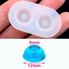 12mm Doll Eye Mold | Doll Pupil Silicone Mold | DIY Doll Eyes | Clear Mold for UV Resin (12mm Diameter & 6mm Inner)