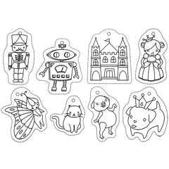 Princess and Animal Shrinkable Plastic Sheet | Ready to Use Shrink Plastic Film with Drawing | Cute Paper Craft Supplies (1 Sheet / Translucent / 20cm x 29cm)