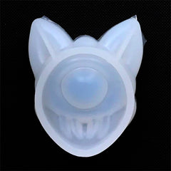 Demon Eye with Cat Ears Silicone Mold | Animal Devil Mold | Gothic Evil Jewelry DIY | Resin Art Supplies (42mm x 51mm)