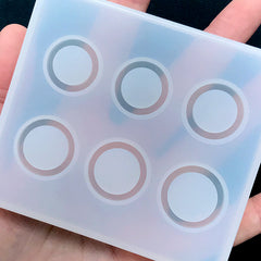 Assorted Ring Silicone Mold (6 Cavity) | Circle Mold Assortment | Epoxy Resin Jewelry DIY | Soft Clear Mold for UV Resin