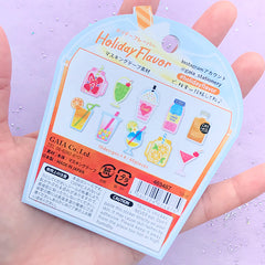 Summer Drink and Ice Cream Cocktail Sticker Flakes | Holiday Flavor Sticker | Planner Sticker Supplies (10 designs / 40 pcs)
