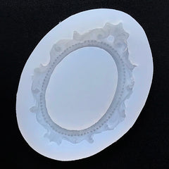 Oval Baroque Frame Silicone Mold | Miniature Victorian Frame Mould | Dollhouse Frame DIY | Resin Craft Supplies (65mm x 88mm)