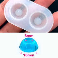 16mm Doll Eye Silicone Mold | SD Doll Eyes Making | Doll Pupil Flexible Mold | Epoxy Resin Art Supplies (16mm Diameter & 8mm Inner)
