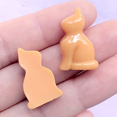 Fake Food Cabochons | Caramel Chocolate Embellishments | Kawaii Sweets Deco | Decoden Phone Case (2 pcs / Brown / 14mm x 24mm)