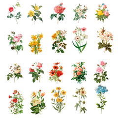 Realistic Pressed Flower Sticker Assortment | Floral Embellishments for Herbarium | Resin Art Supplies | Planner Decoration (40 pcs)