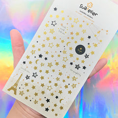 Gold Foil Star Stickers | Planner Deco Sticker | Card DIY | Scrapbooking Supplies | Home Decoration