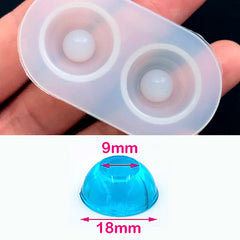 18mm Doll Eye Mold | SD Doll Craft | Doll Pupil DIY | UV Resin Art Supplies (18mm Diameter & 9mm Inner)