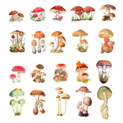 Fairytale Mushroom Stickers | Nature Embellishments for Herbarium | Resin Craft Supplies | Home Decoration (40 pcs)