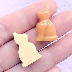 Assorted Fake Chocolate Cabochons | Kawaii Sweet Decoden Phone Case | Faux Candy Embellishments (4 pcs / Mix / 14mm x 24mm)