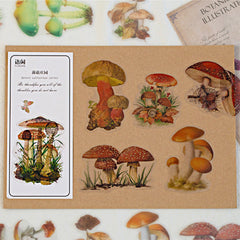 Fairytale Mushroom Stickers | Nature Embellishments for Herbarium | Resin Craft Supplies | Home Decoration (40 pcs)