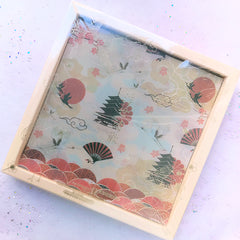 Japanese Origami Paper | Decoupage Paper | Folding Paper with Oriental Pattern | Embellishments for Scrapbooking