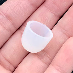 3D Acorn Silicone Mold and Metal Acorn Cap | Resin Jewellery DIY | Clear Soft Mold for UV Resin | Epoxy Resin Mould (16mm x 22mm)