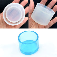 Round Container Silicone Mold | Small Flower Pot Mold | Trinket Box Mold | Epoxy Resin Mould | Clear Mold for UV Resin (49mm x 33mm)