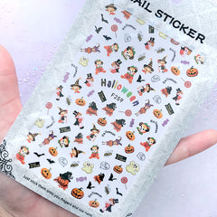 Halloween Baby Sticker | Ghost Bat Witch Trick or Treat Pumpkin Nail Art Stickers | Embellishments for Resin Craft