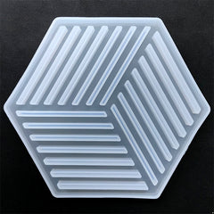 Hexagon Coaster Silicone Mold | Geometric Mold | Make Your Own Coaster | Epoxy Resin Art Supplies (154mm x 133mm)
