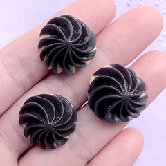 CLEARANCE Whip Cream Cabochons | Fake Sweet Deco | Phone Case Decoden Supplies | Kawaii Jewelry DIY (3 pcs / Brown / 20mm x 13mm)