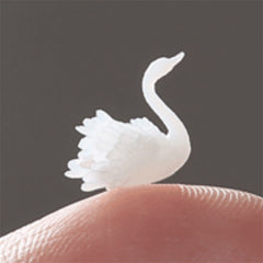 Dollhouse Bird Embellishment for Resin Crafts | Miniature Animal | 3D Swan Resin Inclusion | Resin Jewellery DIY (2 pcs / 11mm x 10mm)