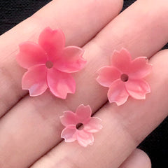 3D Sakura Silicone Mold (3 Cavity) | Cherry Blossom Mold | Flower Embellishment Making | Clear Mold for UV Resin Jewelry DIY
