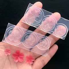 3D Sakura Silicone Mold (3 Cavity) | Cherry Blossom Mold | Flower Embellishment Making | Clear Mold for UV Resin Jewelry DIY