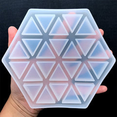 Geometric Coaster Silicone Mold | Hexagon Coaster DIY | Home Decoration | Epoxy Resin Craft Supplies (154mm x 133mm)