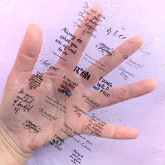 Inspirational Message Clear Film for Resin Art | Encouraging Quote Embellishments | Resin Inclusion | Resin Craft Supplies