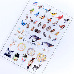 Novelty Animal Clear Film Sheet for Resin Art | Bird Whale Cat Embellishments | Filling Materials for Resin Craft