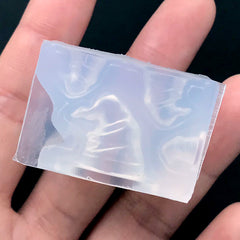 3D Witch Hat Silicone Mold (4 Cavity) | Pointed Hat Mold for Halloween Craft | Soft Clear Mould for UV Resin Art