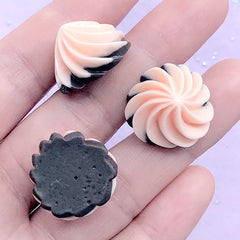 CLEARANCE Whipped Cream Cabochons | Faux Sweet Deco | Decoden Phone Case | Kawaii Embellishments (3 pcs / Pink / 20mm x 13mm)