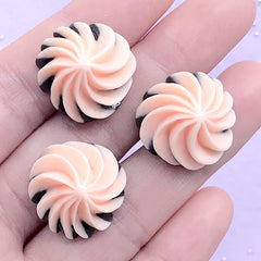 CLEARANCE Whipped Cream Cabochons | Faux Sweet Deco | Decoden Phone Case | Kawaii Embellishments (3 pcs / Pink / 20mm x 13mm)