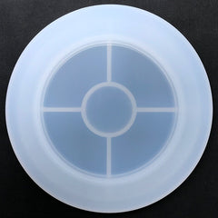 Round Plate Silicone Mold | Make Your Own Trinket Dish | Round Tray Soft Mold | Epoxy Resin Craft Supplies (160mm)