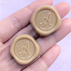 Realistic Milk Chocolate Cabochons | Faux Sweets Embellishments | Phone Case Decoden | Kawaii Food Jewellery DIY (2 pcs / Light Brown / 28mm)