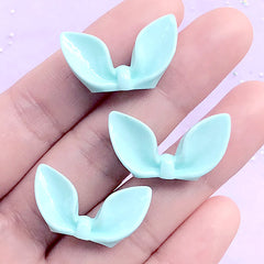 3D Bow Resin Cabochons | Dust Plug DIY | Phone Case Deco | Cute Jewelry Supplies | Kawaii Decoden (3 pcs / Light Blue / 26mm x 15mm)