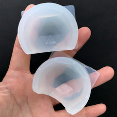 Large Crystal Ball Silicone Mold | 3D Orbuculum Mold | Faceted Ball Mold | Kawaii UV Resin Craft Supplies (Big / 42mm x 37mm)