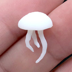 Miniature Marine Life for Resin Art | Jellyfish Embellishments | 3D Sea Jelly Figurine | Resin Inclusions | Resin Jewellery DIY (2 pcs / 11mm x 16mm)