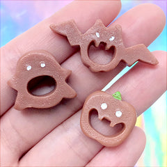 Halloween Biscuit Cabochon Assortment | Faux Cookie Embellishments | Kawaii Decoden Phone Case DIY (3 pcs)