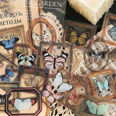 Butterfly Taxidermy Frame Stickers | Moths Insect Museum Sticker | Entomology Stickers | Resin Inclusions (20 Designs / 40 pcs)