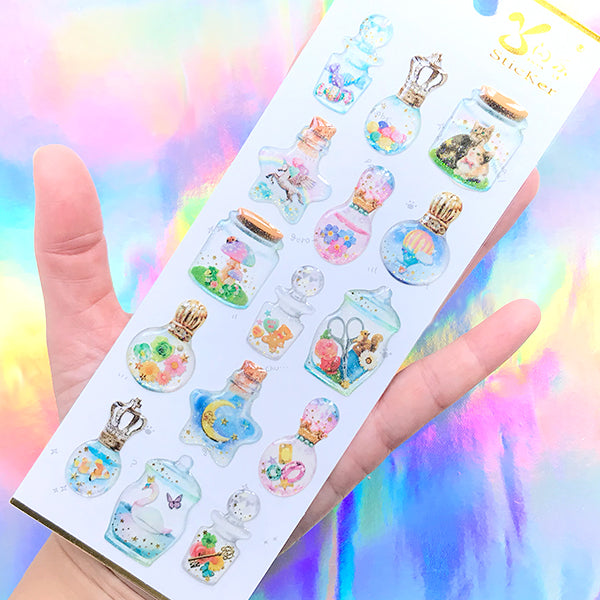 Fairy Magic Potion Stickers | Glittery Resin Stickers | Whimsical Embe ...