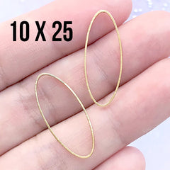 Oval Geometric Frame for UV Resin Filling | Geometry Deco Frame | Resin Jewellery DIY (2 pcs / Gold / 10mm x 25mm)