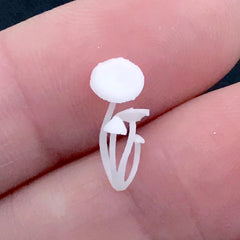 Miniature Mushroom Embellishments | Resin Terrarium DIY | Fairy Garden Supplies | Resin Jewelry DIY (2 pcs / 6mm x 13mm)