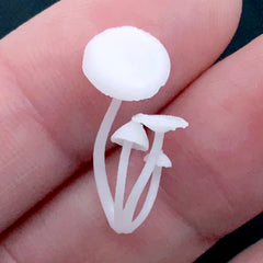 3D Resin Inclusion | Miniature Mushroom | Resin Terrarium Jewellery DIY | Fairy Garden Making | Resin Craft Supplies (2 pcs / 10mm x 20mm)