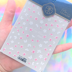 Cherry Blossom Nail Art Sticker | Sakura Stickers | Floral Resin Inclusions | Resin Art Supplies