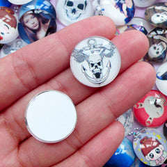 20mm Dome Photo Cabochons | Round Picture Cabochon | Image Cabochon (5pcs by Random / Flat Back)